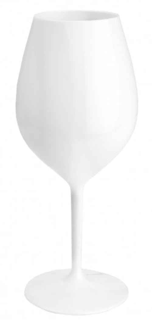 Elegant hvidt vinglas i Tritan, 51 cl. Genanvendeligt, opvaskesikkert og brudsikkert. Bestillingsvare med ca. 1 uges levering. Perfekt til vin og bobler.