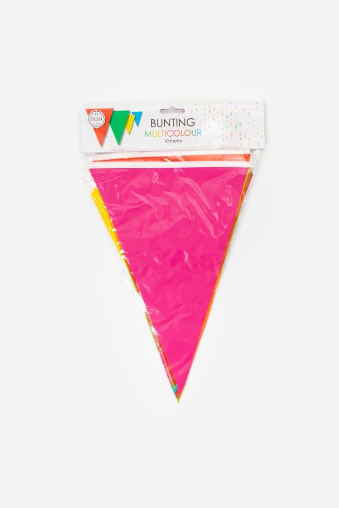 Multifarvet Flagrække 10 m – Flag 20x30 cm