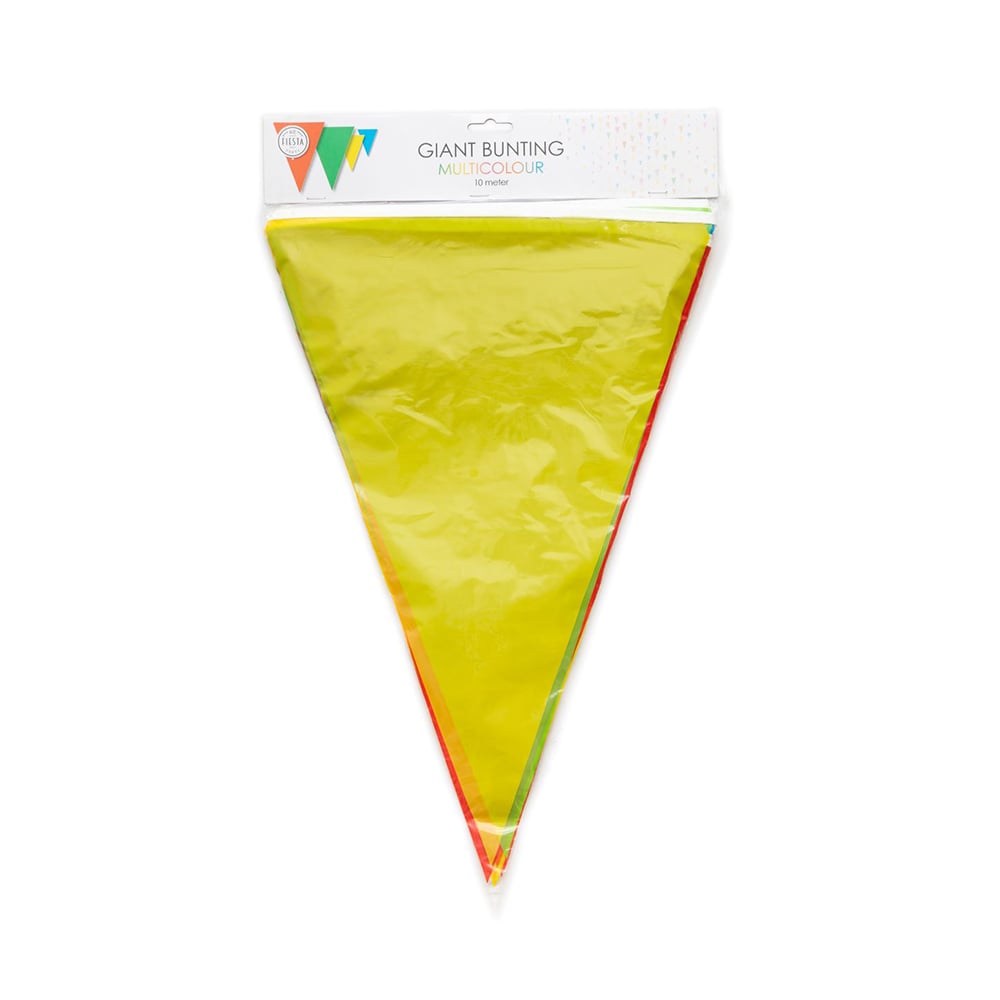 Regnbuefarvet vimpelrække 10 m – Flag 30x45 cm