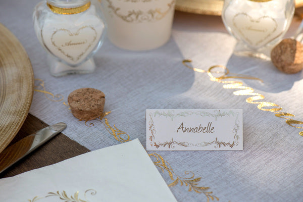 Ivory Bordkort med guld