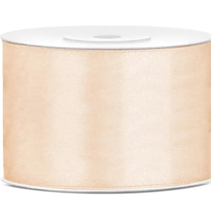 cremefarvet satin silkebånd