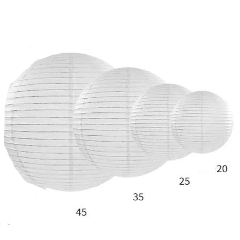 Papir Lanterner hvid 20 cm