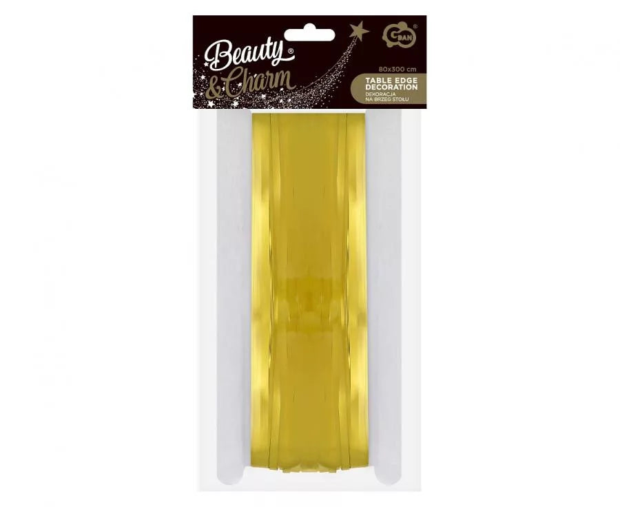 Bordskørter i guld 80 x 300 cm