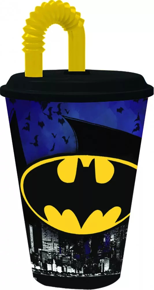 Batman sugerørskop med låg – 430 ml BPA-fri
Cool Batman kop med Bat Signal og låg. Perfekt til børn. BPA-fri plast, 430 ml – ideel til hverdag og fest.