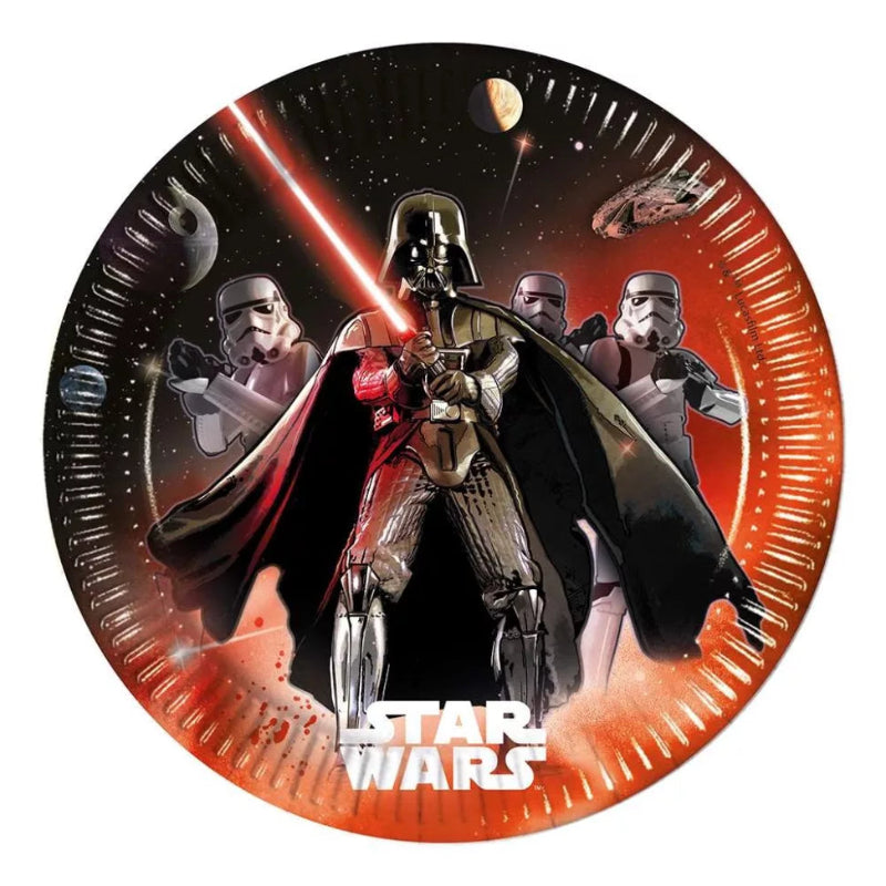 Star Wars paptallerkner – 8 stk. | 23 cm FSC
Skab en galaktisk stemning med flotte Star Wars paptallerkner i 23 cm. FSC-certificeret og perfekte til børnefødselsdag eller filmfest – 8 stk. pr. pakke.