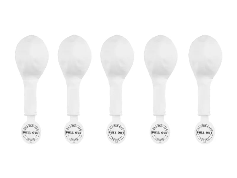 Hvide LED balloner Mix 5 stk.