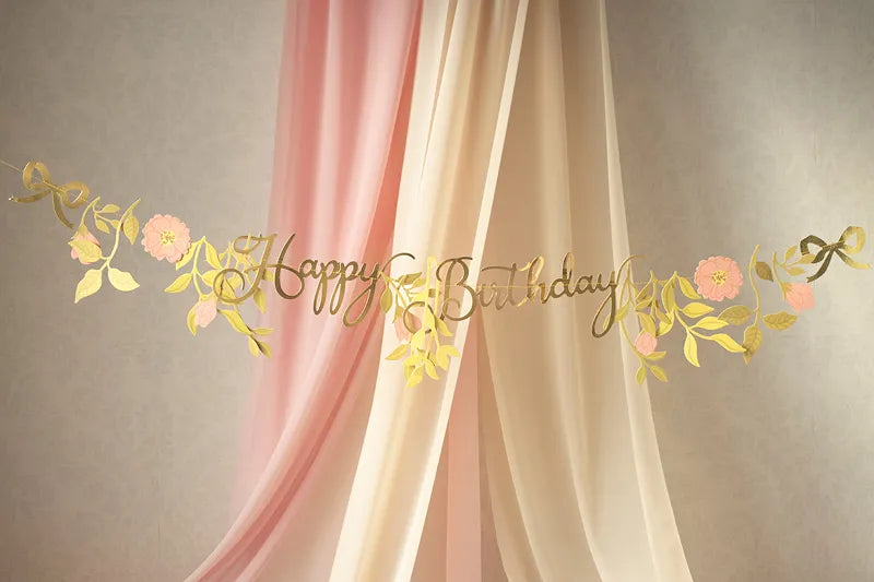 Bordløber i sart lyserød chiffon 0.48 x 5 m