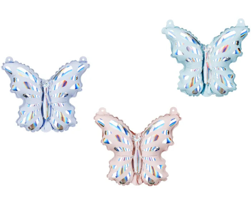 Sommerfugle folieballoner til guirlande – sæt prikken over i’et på din fest
Smukke sommerfugle folieballoner i mixfarver, perfekte til ballonbuer, backdrops og borddekorationer. Fyldes med luft – ikke egnet til helium.