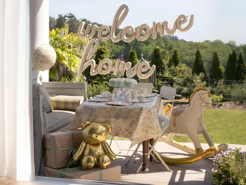 Welcome home folieballon cappuccino 335 x 71 cm