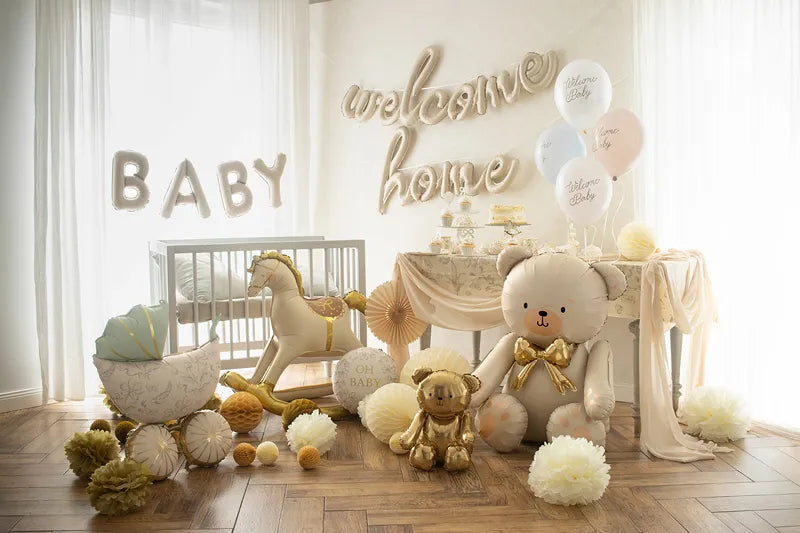 Baby folieballon beige