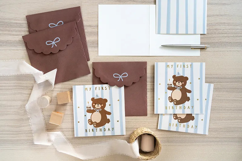 Fødselsdagskort med bamse