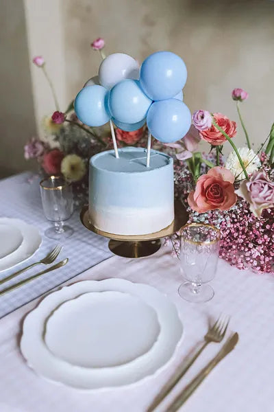 Ballon kage topper lyseblå