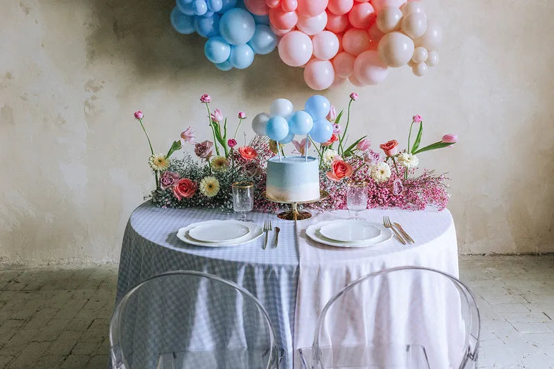 Ballon kage topper lyseblå
