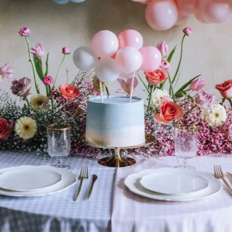 ballon cake topper i lyserød