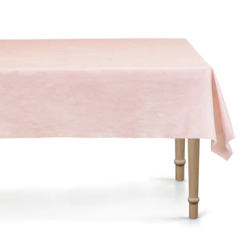 Elegant lyserød engangsdug, 180 x 120 cm – perfekt til babyshowers, fødselsdage og festlige anledninger. Let og praktisk i syntetisk materiale.