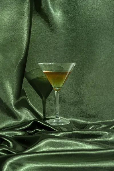 Bordløber i flaskegrøn satin 0.36 x 9 m