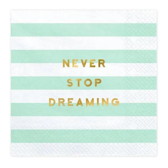 Sommer servietter never stop dreaming i mintgrøn