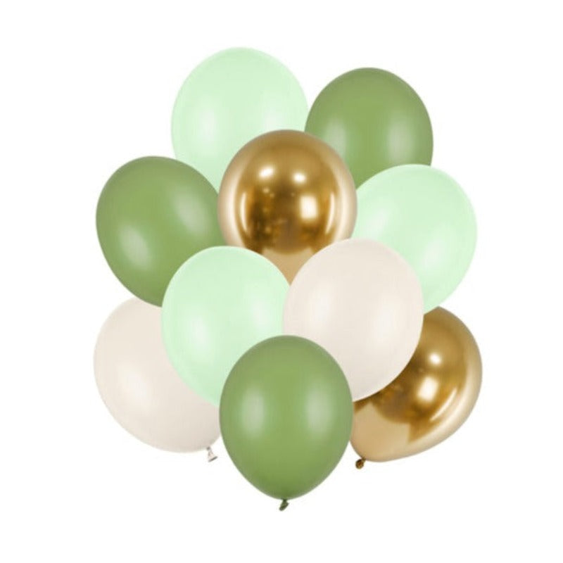 Alabast, grøn, guld Ballonpakke