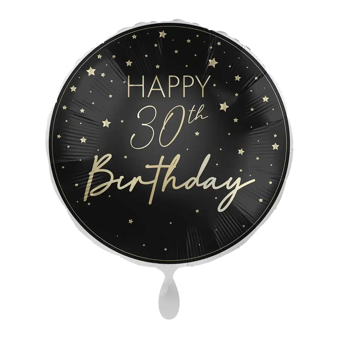 Happy 30th Birthday Ballon – Champagne Gold & Sort