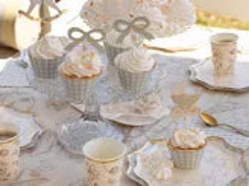 Blomster servietter beige