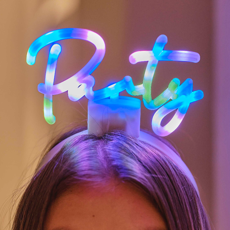 Party hårbøjle med festlys
