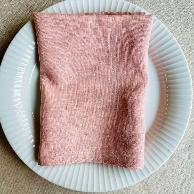 Blush Pink hørservietter