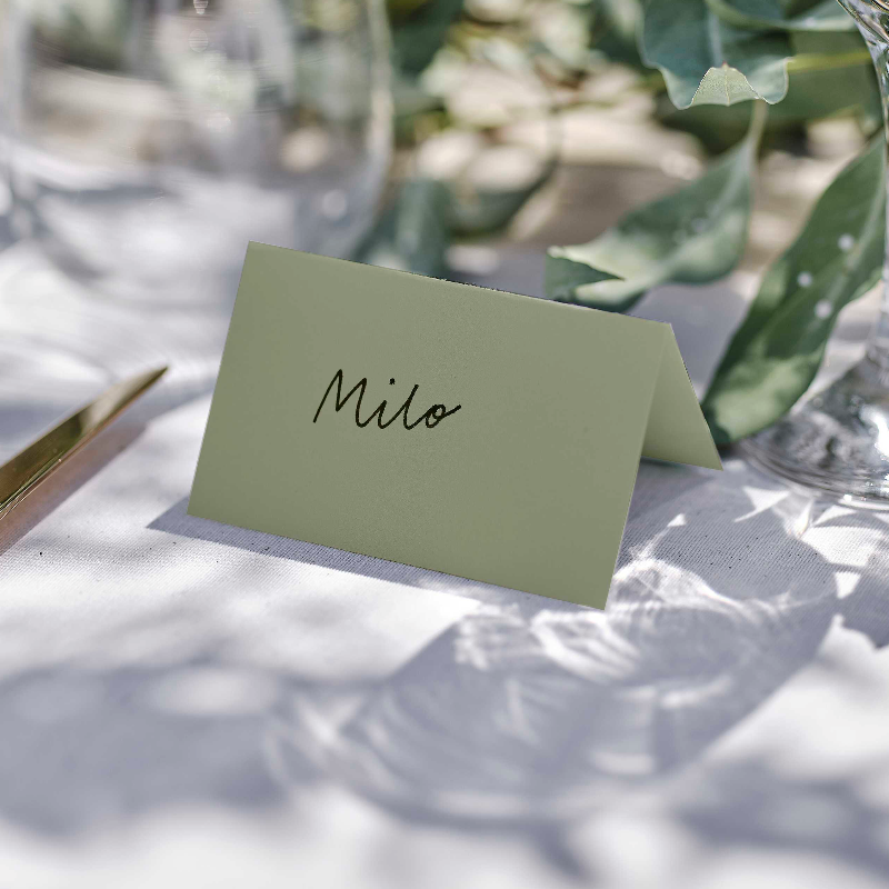 Salvie farvede bordkort