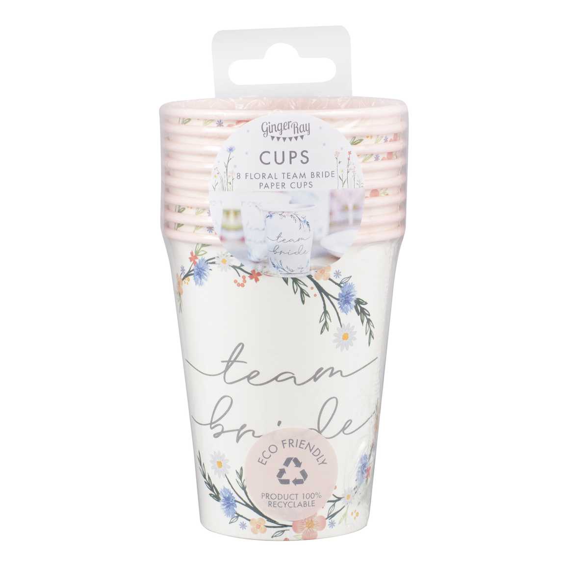 Team Bride boho blomster krus 8 stk.