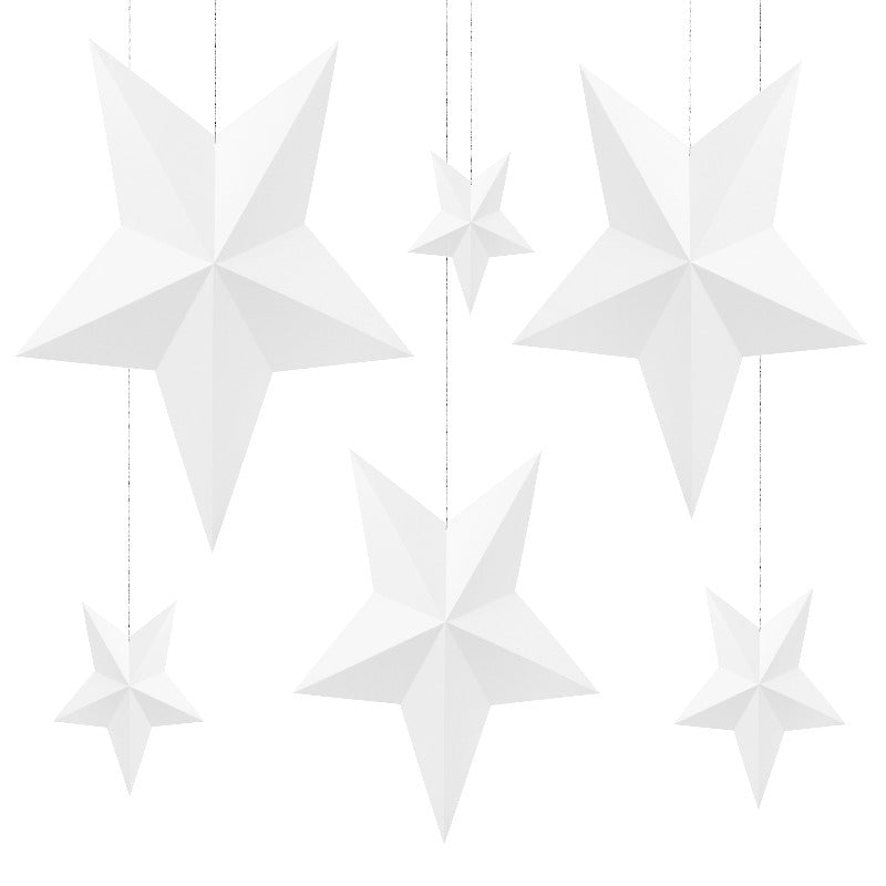 Hvide dekorations stjerner
