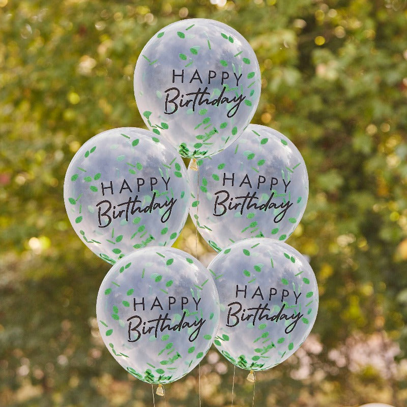 Grønne Konfetti balloner fødselsdag