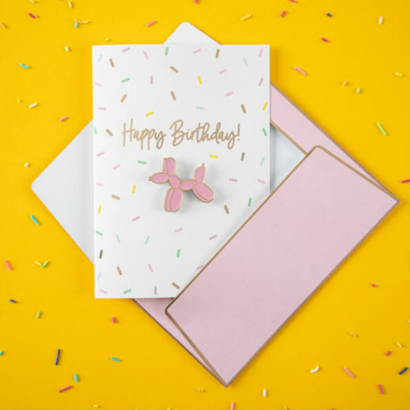 Fødselsdagskort med Ballonhund