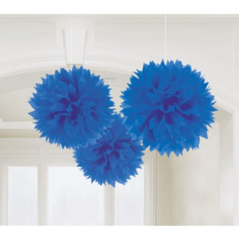Blå pom pommer