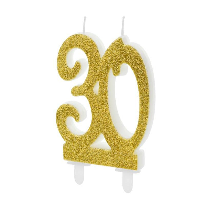 Tal kagelys 30 år i guld, 7.5cm