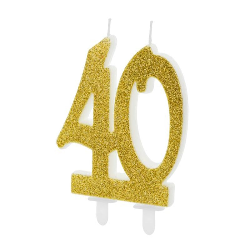 Tal kagelys 40 år i guld, 7.5cm