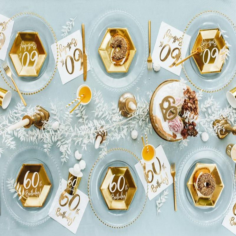 Tal kagelys 60 år i guld, 7.5cm