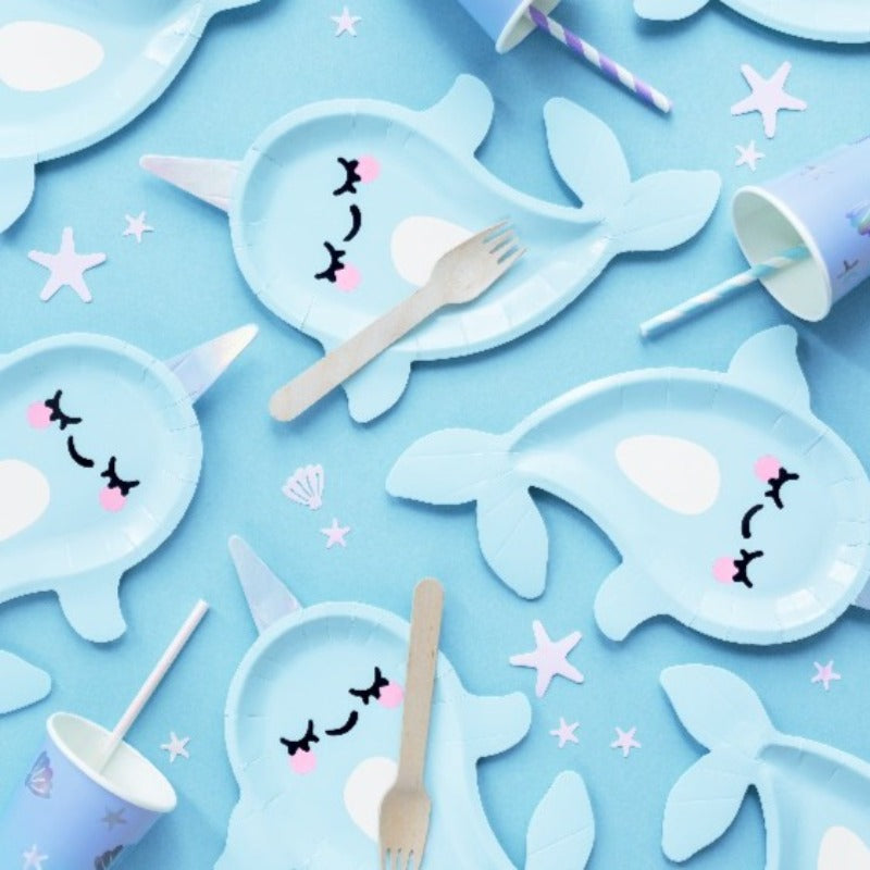 Narhval tallerkner med hval