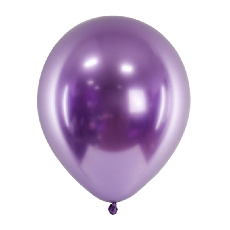 lilla glossy balloner 12 cm miniballoner
