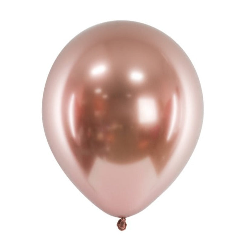 Glossy balloner i rosa guld