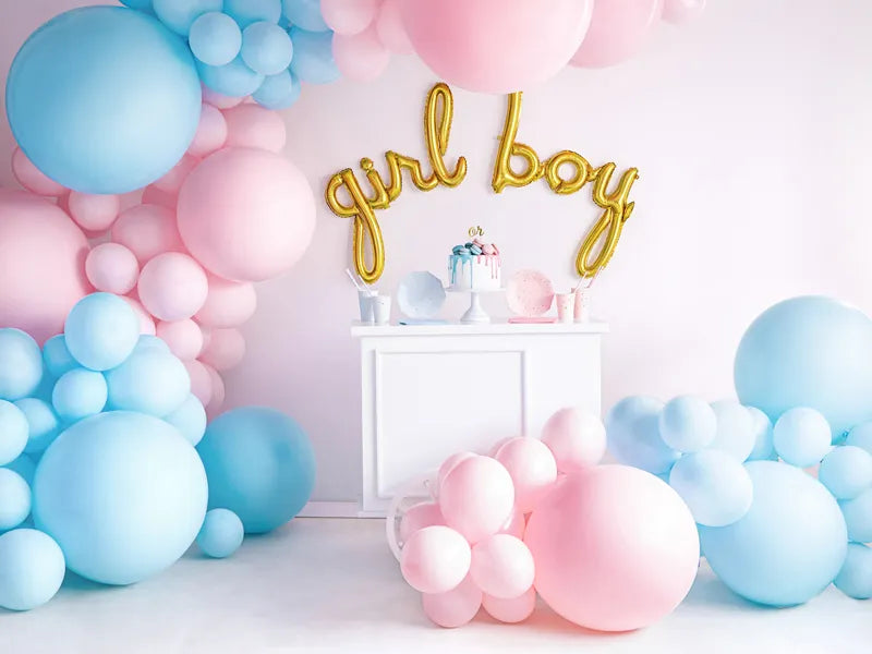 Kæmpe ballon i pastel Lyseblå 1 m