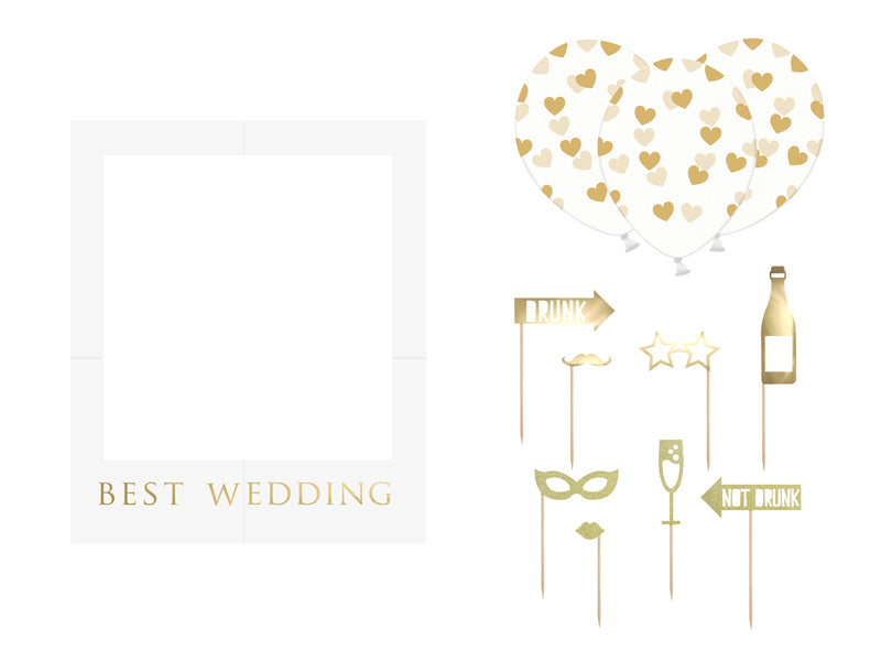 Selfie photo frame kit - ramme, props & balloner