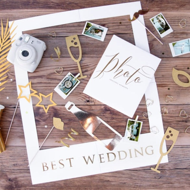 Selfie photo frame kit - ramme, props & balloner Medier 1 af 4