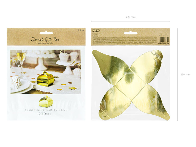 Gaveæsker i guld 10 stk.