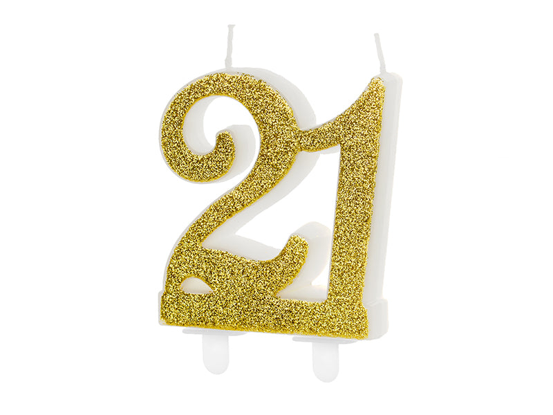 Tal kagelys 21 år i guld, 7.5cm