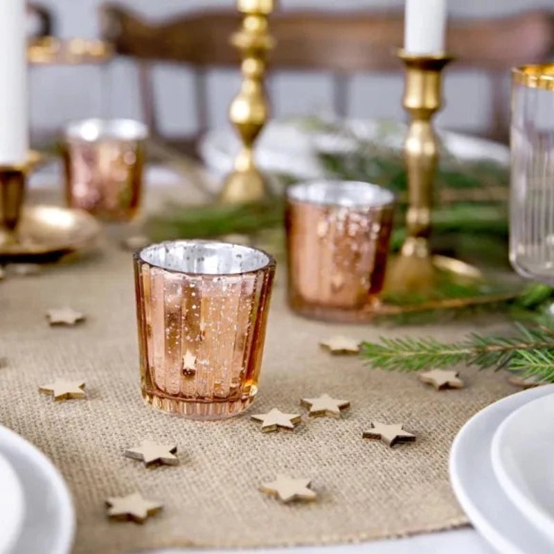 Fyrfadsstager rosa guld