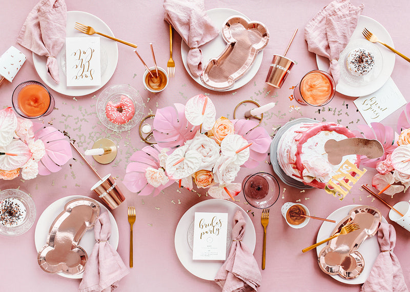 Same penis forever tallerkner i rosa gold 6 stk.