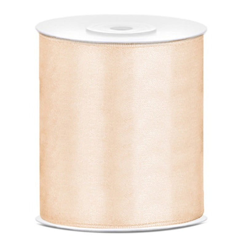 satin silkebånd cremefarve