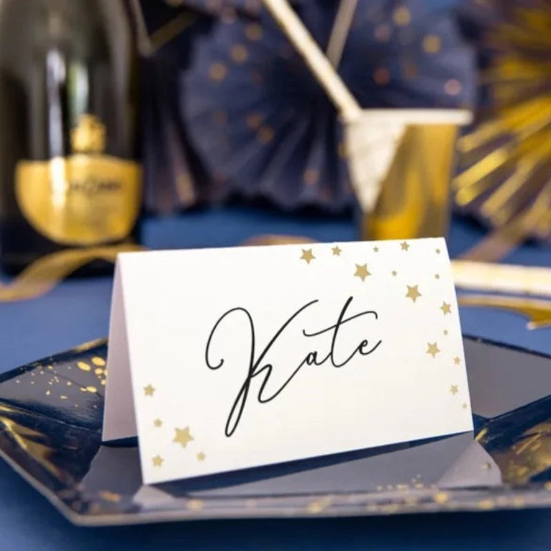 Bordkort med guldstjerner