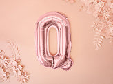 A-Z Bogstav folie balloner i rosa guld 35 cm