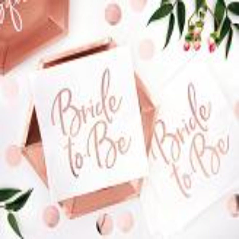 Bride to be servietter i rosa guld