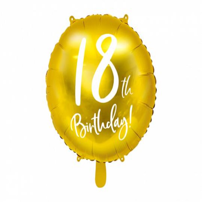 Vil have gå på pension løgner 18 års folie fødselsdagsballon i guld – Den Perfekte Fest